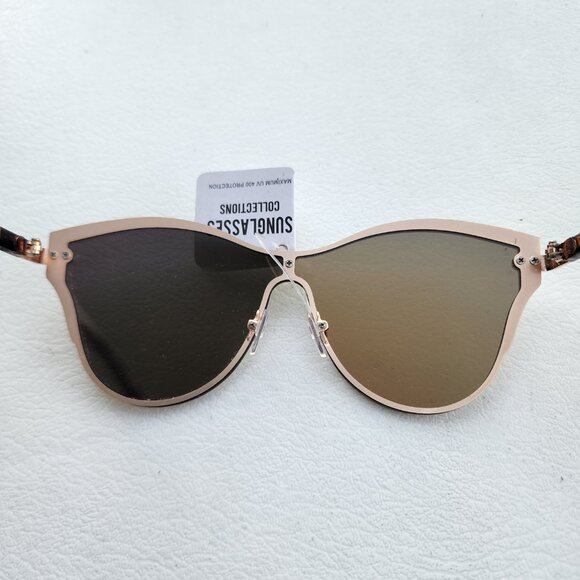 NWT Women\'s Sunglasses Collections Mirrored Lens Cat Eye Sunglasses